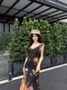 Váy hoa cổ bèo ôm dáng_Y73