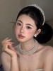 Cài tóc cô dâu ngọc trai bản dày_X21