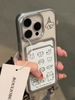 Ốp lưng chó mèo hoạt hình có ngăn thẻ kèm dây_O56 (Iphone & Huawie)