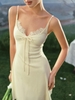 LaceMade váy hai dây dáng ngắn kèm áo khoác ren_V53