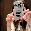 Ốp lưng điện thoại ngăn thẻ hình cún Doodle kèm dây đeo_O161 (Iphone, Huawei, Honor, OPPO, Vivo, Xiaomi & Redmi)