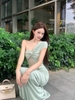 Váy dài ôm dáng phối lưới_Y66