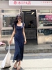 Váy chấm bi cổ vuông bèo ngực_Y77