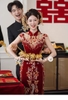 Sườn xám ôm dáng thêu hoa văn_I110