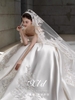 Váy cưới cúp ngực satin đính hoa ren_I151