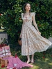 LaceMade váy hoa cổ vuông phối ren_Y91