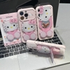 Ốp lưng điện thoại Hello Kitty kèm gương_O167 (Iphone, Huawei, Honor, OPPO, Vivo, Xiaomi & Redmi)