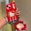 Ốp lưng điện thoại cổ điển hoạt hình kèm dây hạt_O21 (Tất cả các dòng Iphone)
