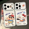 Ốp lưng Shin và Hello Kitty chiên trứng_O202 (Iphone, Huawei, Honor, OPPO, Vivo, Xiaomi & Redmi)