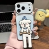 Ốp lưng chó trắng hổ cam giá đỡ điện thoại_O114 (Iphone, Huawei, Honor, OPPO, Vivo, Xiaomi & Redmi)