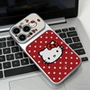 Ốp lưng điện thoại Hello Kitty dâu tây, họa tiết chấm bi đỏ trắng_O188 (Iphone, Huawei, Honor, OPPO, Vivo, Xiaomi & Redmi)