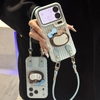 Ốp lưng Hello Kitty gương kèm dây đeo_O120 (Iphone, Huawei, Honor, OPPO, Vivo, Xiaomi & Redmi)