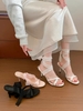 Giày cao gót sandal quai ren buộc nơ_C03