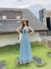Váy chấm bi dáng xòe cổ vuông_Y76