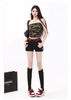 Quần short jean nữ Y2K thêu hình Kitty_E06