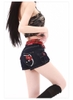 Quần short jean nữ Y2K thêu hình Kitty_E06