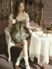 LaceMade váy corset caro tiểu thư_V38