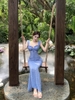 Đầm ren dáng dài ôm body_Y46