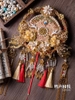 Quạt cưới cầm tay thêu hoa_X09
