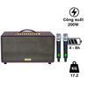 Loa Acnos Flac 36 Ver2, Bass 20cm, Công suất 200W, Bluetooth 5.0, Pin 4h-8h, Kèm 2 Tay Mic