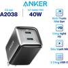 Cốc sạc 2 cổng Anker 521 Nano Pro 2C 40W