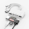 Cáp chuyển đổi T5 OTG 3 đầu ra 5 cổng (USB,TypeC,Ligjting Ra USB,đọc thẻ,cắm Lighting)