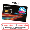 Sim Vina 4G VD90 1Gb/ngày, tháng nạp 90k