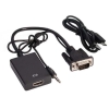 Cáp chuyển VGA đực ra HDMI cái Có Audio
