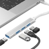 Cáp Chia TypeC Ra 4 Cổng USB 3.0 Trắng Vỏ Nhôm