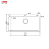 Chậu Rửa Bát KN8248SO Dekor: Chống Xước Linen - Workstation Sink