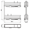 Bộ rổ gia vị Hafele OMERO 549.20.841 - Kích thước 200mm - Lắp phải