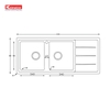 Chậu rửa bát Konox Beta 1160 Bàn Phải