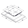 Bếp từ 3 vùng nấu Hafele HC-I6035B nhập Đức - Schott Ceran 533.09.961