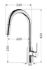Vòi rửa bát dây rút Nobinox Aqua NX663V