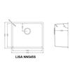 Chậu rửa bát 1 hố Nobinox LISA NN545S - Inox 304 POSCO - Vân đá
