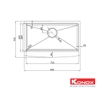 Chậu rửa bát Konox KN8051AS Curve