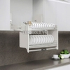 Giá bát nâng hạ Eurogold EVI180W (EVI980LW) - Inox 304 Nan dẹt - Trắng