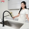 Vòi rửa bát Konox Tema Black - Thân mềm