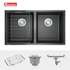 Chậu rửa bát đá Konox Veloci 760D Black