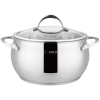 Nồi Đơn Inox 3 Đáy Arber AN-24C 24cm Có Nắp Kính