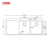 Chậu rửa bát Konox Miro 1160 - nhập Thổ Nhĩ Kỳ