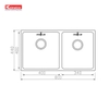 Chậu rửa bát Konox Cube 8144DU - Inox 304 AIS