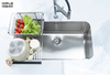 Chậu rửa bát 1 hố Nobinox PURA NT622U - Thiết kế tối giản, Lòng sâu 23cm