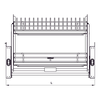 Phụ kiện rổ nâng hạ Hafele ORIA 504.71.076 | Kích thước 800mm