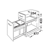 Thùng rác âm tủ Hafele 2 ngăn 502.72.761 - 2x15 Lít - Tủ 300mm