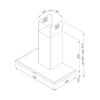 Máy hút mùi T shape Malloca SLIM K1522 - Nhập Thổ Nhĩ Kỳ