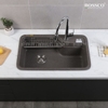 Chậu rửa chén đá 1 hộc bo góc BOSSCO BC-KT8150NKS Nâu Kim Sa