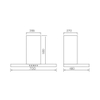 Máy hút mùi Canzy CZ-HE90SS | Chữ T 90cm