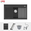 Chậu Rửa Bát Đá Granite Terra 790S Black - Nhập Khẩu Italia
