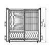 Rổ bát đĩa Hafele KASON FLEX 549.04.047 | Inox 304 Nan Ovan (900mm)